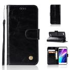 For Xiaomi Redmi 4A Retro Copper Button Crazy Horse Horizontal Flip PU Leather Case with Holder & Card Slots & Wallet & Lanyard(Black) - 1