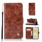For Xiaomi Redmi 4X Retro Copper Button Crazy Horse Horizontal Flip PU Leather Case with Holder & Card Slots & Wallet & Lanyard(Brown) - 1