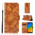 For Xiaomi Redmi 5 Retro Copper Button Crazy Horse Horizontal Flip PU Leather Case with Holder & Card Slots & Wallet & Lanyard(Gold Yellow) - 1