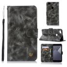 For Xiaomi Redmi Note 5A Retro Copper Button Crazy Horse Horizontal Flip PU Leather Case with Holder & Card Slots & Wallet & Lanyard(Gray) - 1