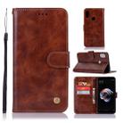 For Xiaomi Redmi Note 5 Pro Retro Copper Button Crazy Horse Horizontal Flip PU Leather Case with Holder & Card Slots & Wallet & Lanyard(Brown) - 1
