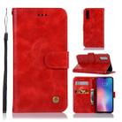 For Xiaomi Mi 9 Retro Copper Button Crazy Horse Horizontal Flip PU Leather Case with Holder & Card Slots & Wallet & Lanyard(Red) - 1