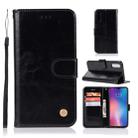 For Xiaomi Mi 9 Retro Copper Button Crazy Horse Horizontal Flip PU Leather Case with Holder & Card Slots & Wallet & Lanyard(Black) - 1