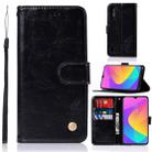 For Xiaomi Mi CC9 Retro Copper Button Crazy Horse Horizontal Flip PU Leather Case with Holder & Card Slots & Wallet & Lanyard(Black) - 1