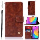 For Xiaomi Mi CC9e Retro Copper Button Crazy Horse Horizontal Flip PU Leather Case with Holder & Card Slots & Wallet & Lanyard(Brown) - 1