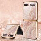 For Samsung Galaxy Z Flip 5G GKK Marble Pattern Electroplating Painted Glass Case(Marble 06) - 1