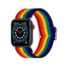 Adjustable Elastic Print Watch Band For Apple Watch Ultra 49mm / Series 8&7 45mm / SE 2&6&SE&5&4 44mm / 3&2&1 42mm(Rainbow) - 2