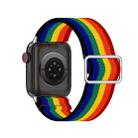 Adjustable Elastic Print Watch Band For Apple Watch Ultra 49mm / Series 8&7 45mm / SE 2&6&SE&5&4 44mm / 3&2&1 42mm(Rainbow) - 3