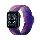 Adjustable Elastic Print Watch Band For Apple Watch Series 8&7 41mm / SE 2&6&SE&5&4 40mm / 3&2&1 38mm(Starry Sky) - 2