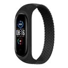 For Xiaomi Mi Band 6 / 5 / 4 / 3 Universal Nylon Elasticity Weave Watch Band, Size:XS 140mm(Black) - 1