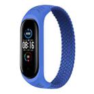 For Xiaomi Mi Band 6 / 5 / 4 / 3 Universal Nylon Elasticity Weave Watch Band, Size:M 160mm(Blue) - 1