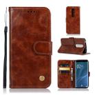 For Sony Xperia 1 Retro Copper Button Crazy Horse Horizontal Flip PU Leather Case with Holder & Card Slots & Wallet & Lanyard(Brown) - 1