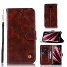 For Sony Xperia 10 Retro Copper Button Crazy Horse Horizontal Flip PU Leather Case with Holder & Card Slots & Wallet & Lanyard(Brown) - 1