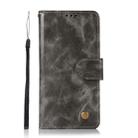 For Sony Xperia XA Retro Copper Button Crazy Horse Horizontal Flip PU Leather Case with Holder & Card Slots & Wallet & Lanyard(Gray) - 2