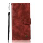 For Sony Xperia XA1 Plus Retro Copper Button Crazy Horse Horizontal Flip PU Leather Case with Holder & Card Slots & Wallet & Lanyard(Wine Red) - 1