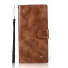 For Sony Xperia XA1 Plus Retro Copper Button Crazy Horse Horizontal Flip PU Leather Case with Holder & Card Slots & Wallet & Lanyard(Brown) - 1
