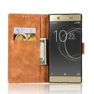 For Sony Xperia XA1 Plus Retro Copper Button Crazy Horse Horizontal Flip PU Leather Case with Holder & Card Slots & Wallet & Lanyard(Gold Yellow) - 3