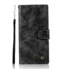 For Sony Xperia XA1 Plus Retro Copper Button Crazy Horse Horizontal Flip PU Leather Case with Holder & Card Slots & Wallet & Lanyard(Black) - 1