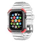Integrated Crystal Clear Color Contrast Watch Band For Apple Watch Series 7 41mm / 6 & SE & 5 & 4 40mm / 3 & 2 & 1 38mm (Red) - 1