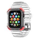 Integrated Crystal Clear Color Contrast Watch Band For Apple Watch Series 7 45mm / 6 & SE & 5 & 4 44mm / 3 & 2 & 1 42mm(Red) - 1