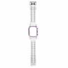 Crystal Clear Color Contrast Watch Band For Apple Watch Series 8&7 41mm / SE 2&6&SE&5&4 40mm / 3&2&1 38mm (Purple) - 1