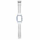 Crystal Clear Color Contrast Watch Band For Apple Watch Series 8&7 41mm / SE 2&6&SE&5&4 40mm / 3&2&1 38mm (Blue) - 1