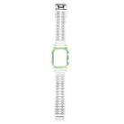 Crystal Clear Color Contrast Watch Band For Apple Watch Series 8&7 45mm / SE 2&6&SE&5&4 44mm / 3&2&1 42mm (Green) - 1