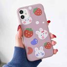 TPU Pattern Protective Case For iPhone 11(Strawberry Rabbit) - 1