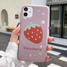 For iPhone 12 mini TPU Pattern Protective Case (Strawberry) - 1