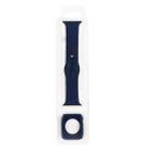 Silicone Watch Band + Watch Protective Case Set For Apple Watch Series 7 41mm   (Midnight Blue) - 1