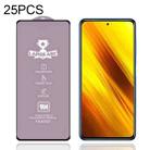 For Xiaomi Poco X3 NFC 25 PCS 9H HD Large Arc High Alumina Full Screen Tempered Glass Film - 1