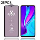 For Xiaomi Redmi 9 (India Version) 25 PCS 9H HD Large Arc High Alumina Full Screen Tempered Glass Film - 1