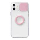 For iPhone 12 mini Sliding Camera Cover Design TPU Protective Case with Ring Holder (Pink) - 1