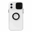 For iPhone 12 Sliding Camera Cover Design TPU Protective Case with Ring Holder(Black) - 1