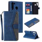 For Samsung Galaxy A21 Stitching Calf Texture Horizontal Flip Leather Case with Holder & Card Slots & Wallet(Dark Blue) - 1