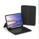 WiWU Integrated Bluetooth Keyboard Leather Tablet Case with Smart Sleep & Stand & Pen Slot Function For iPad 10.2(Black) - 1