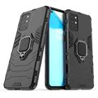 For OnePlus 9R Shockproof PC + TPU Protective Case with Magnetic Ring Holder(Black) - 1