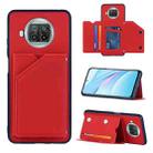 For Xiaomi Mi 10T Lite 5G Skin Feel PU + TPU + PC Back Cover Shockproof Case with Card Slots & Holder & Photo Frame(Red) - 1