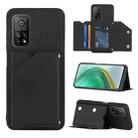 For Xiaomi Mi 10T 5G / 10T Pro 5G Skin Feel PU + TPU + PC Back Cover Shockproof Case with Card Slots & Holder & Photo Frame(Black) - 1