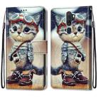 For OPPO A9 (2020) / A5 (2020) / A11X / A11 Coloured Drawing Cross Texture Horizontal Flip PU Leather Case with Holder & Card Slots & Wallet & Lanyard(Leather Shoes Cat) - 1