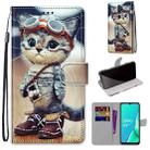 For OPPO A9 (2020) / A5 (2020) / A11X / A11 Coloured Drawing Cross Texture Horizontal Flip PU Leather Case with Holder & Card Slots & Wallet & Lanyard(Leather Shoes Cat) - 2