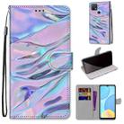 For OPPO A15 / A15s Coloured Drawing Cross Texture Horizontal Flip PU Leather Case with Holder & Card Slots & Wallet & Lanyard(Fluorescent Water Texture) - 1