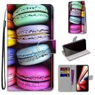 For OPPO Realme 5 / 5s / 5i / C3 / C3i / 6i / Narzo10 / 10A / 20A Coloured Drawing Cross Texture Horizontal Flip PU Leather Case with Holder & Card Slots & Wallet & Lanyard(Colorful Cakes) - 1