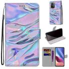 For Xiaomi Redmi K40 / K40 Pro / K40 Pro+ Coloured Drawing Cross Texture Horizontal Flip PU Leather Case with Holder & Card Slots & Wallet & Lanyard(Fluorescent Water Texture) - 1