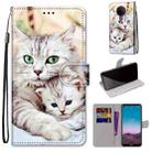 For Nokia 5.4 Coloured Drawing Cross Texture Horizontal Flip PU Leather Case with Holder & Card Slots & Wallet & Lanyard(Big Cat Holding Kitten) - 1