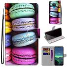 For Nokia 1.4 Coloured Drawing Cross Texture Horizontal Flip PU Leather Case with Holder & Card Slots & Wallet & Lanyard(Colorful Cakes) - 1