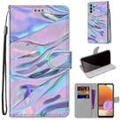 For Samsung Galaxy A32 4G / A32 Lite Coloured Drawing Cross Texture Horizontal Flip PU Leather Case with Holder & Card Slots & Wallet & Lanyard(Fluorescent Water Texture) - 1