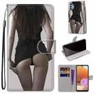 For Samsung Galaxy A32 4G / A32 Lite Coloured Drawing Cross Texture Horizontal Flip PU Leather Case with Holder & Card Slots & Wallet & Lanyard(Upskirt) - 1