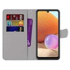 For Samsung Galaxy A32 4G / A32 Lite Coloured Drawing Cross Texture Horizontal Flip PU Leather Case with Holder & Card Slots & Wallet & Lanyard(Golden Chain Grey Cat) - 4