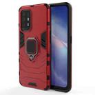 For OPPO Reno5 Z 5G Shockproof PC + TPU Protective Case with Magnetic Ring Holde(Red) - 1